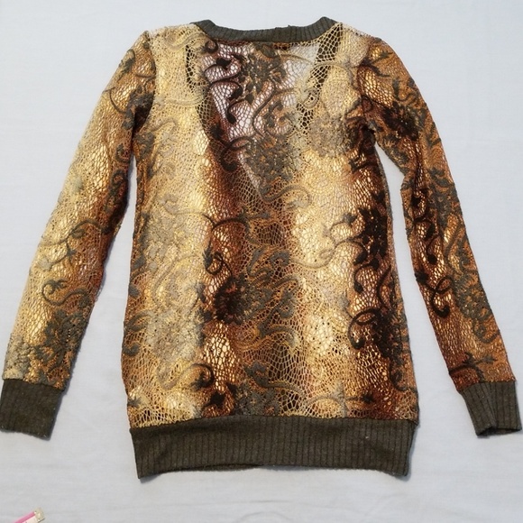 BKE Boutique Crochet Lace Cardigan - Picture 3 of 4